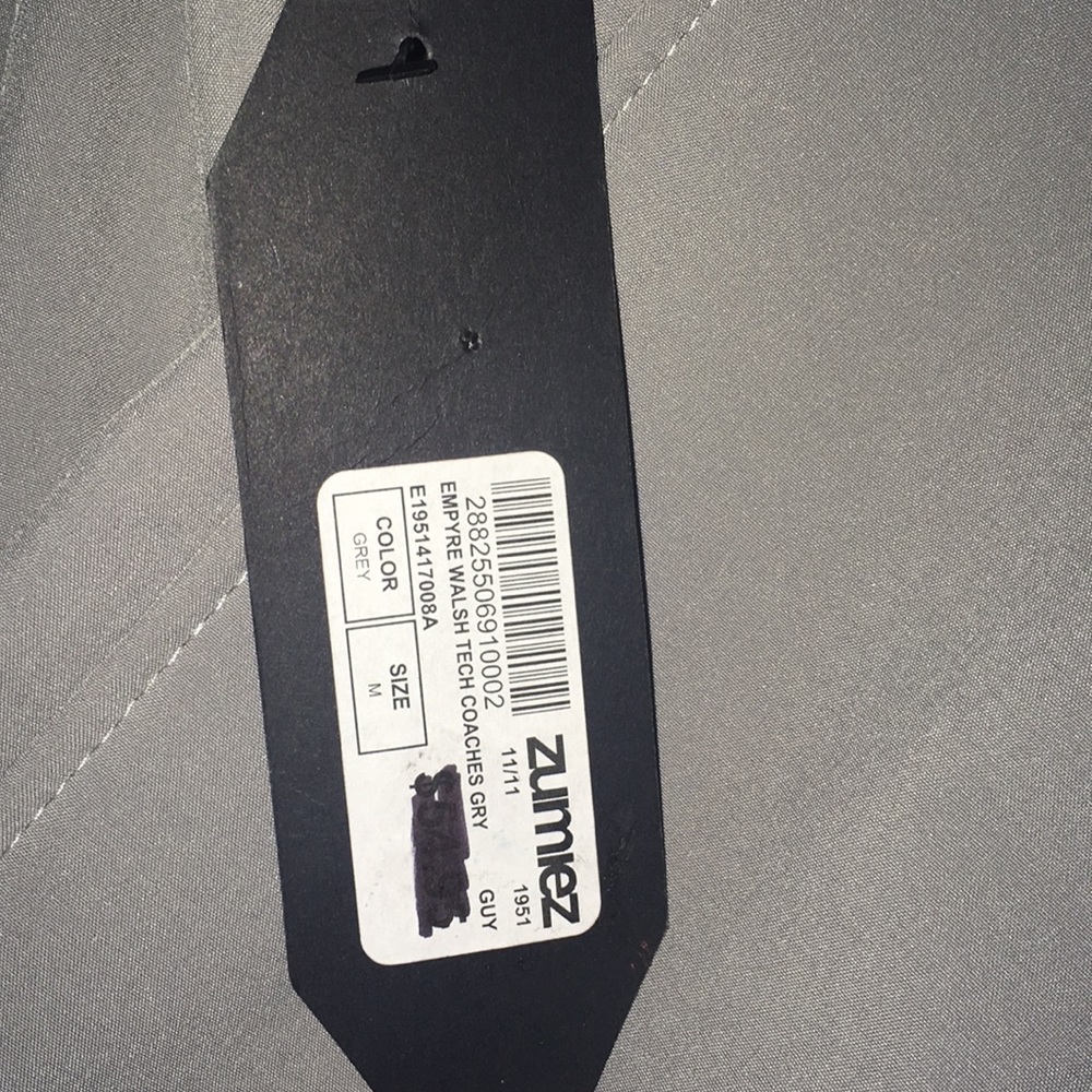 ❌SOLD❌EMPYRE  LIGHT GREY TECH FLEECE COACHE JACKET - Picture 5 of 8